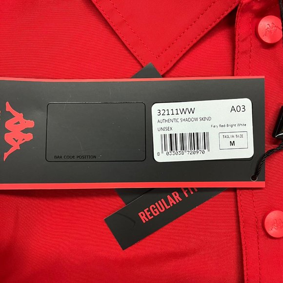 NWT  KAPPA unisex jacket rain coat 32111WW A02 authentic shadow skind  $198 - Picture 3 of 3